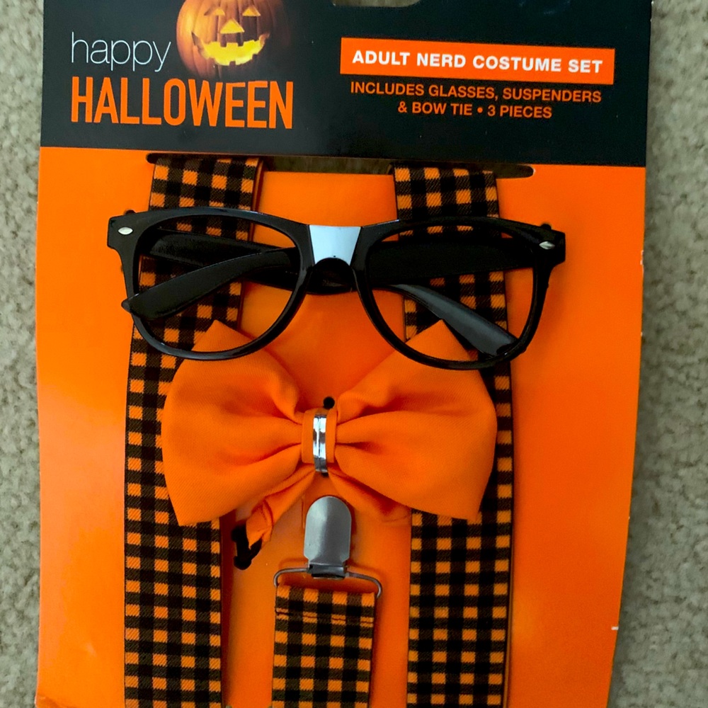 Halloween 3pc Adult Nerd set! NWT